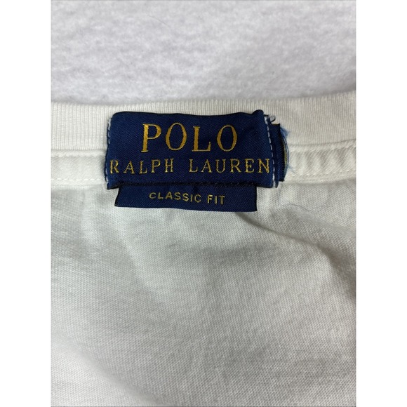 Polo Ralph Lauren Shirt Mens XXL Classic Fit Jersey Graphic Stencil Cream Green - Picture 3 of 7